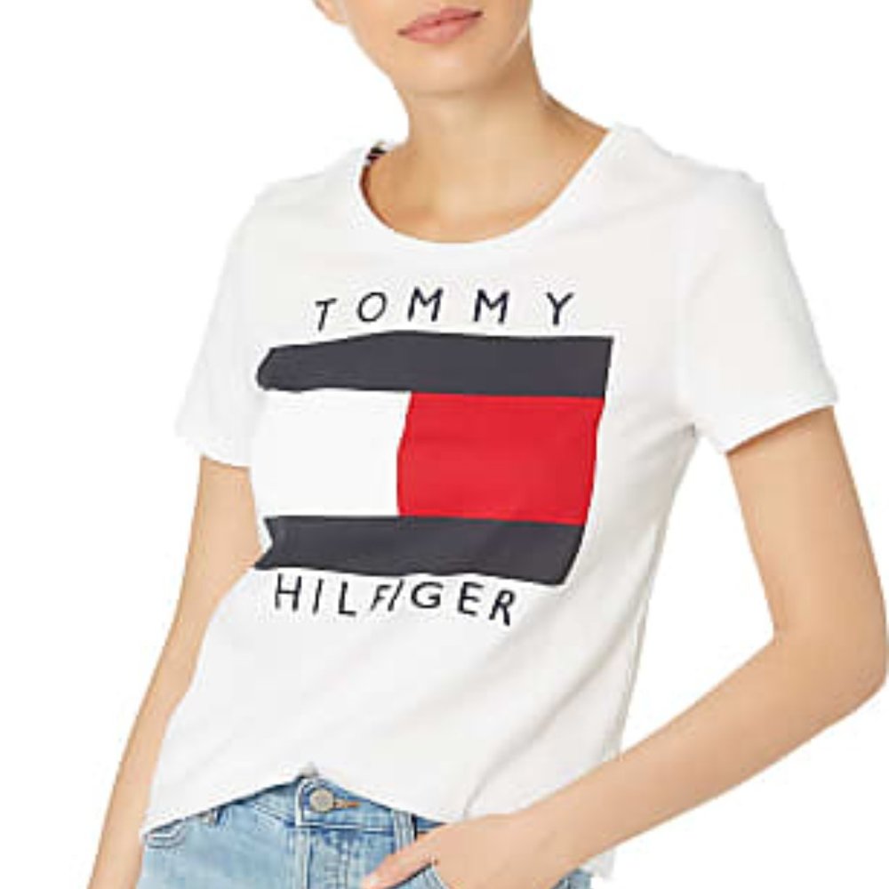 Women's Tommy Hilfiger White Logo T-Shirt